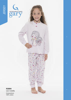 GIRL'S S/L PAJAMAS R20004 Tellini S.r.l. Wholesale Clothing